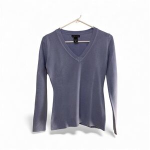 New York & Company Light Periwinkle V-Neck Sweater Women’s XS Soft Knit